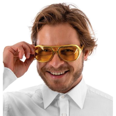 Lunettes plastique Elvis Or