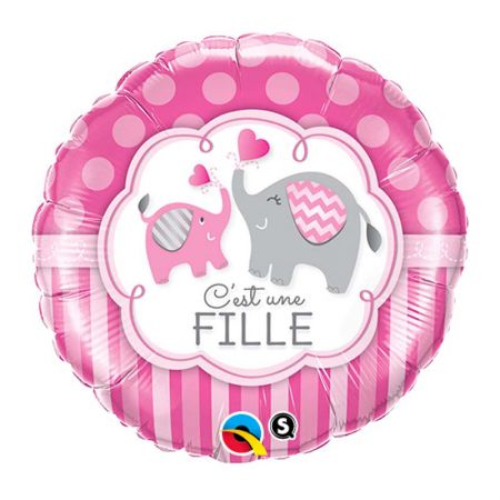 Ballon Rond Naissance Fille