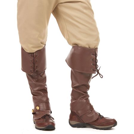 Cache bottes simili cuir Marron