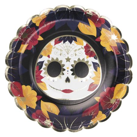 Assiette Jetable Dia de los Muertos