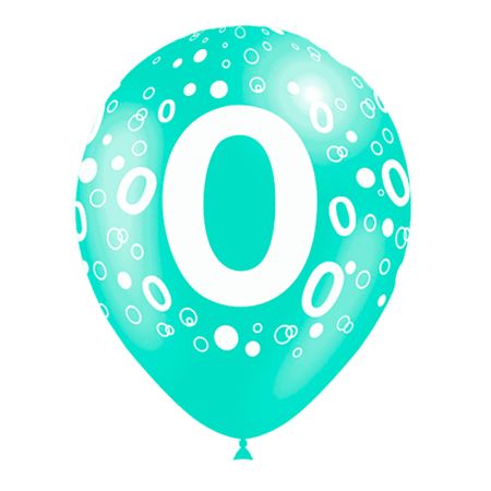 Ballon Chiffre tout autour par 8 (0 à 9)