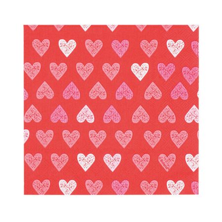 Serviette en Papier Coeur Love