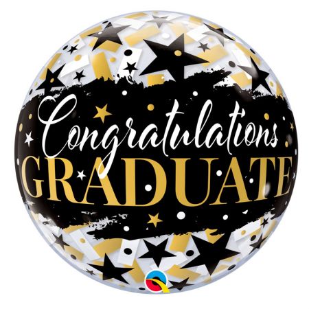 Ballon Bubble Graduate Black