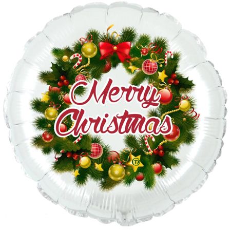 Ballon Merry Christmas Guirlande et Boules