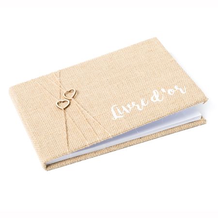 Livre d'Or Mariage en jute