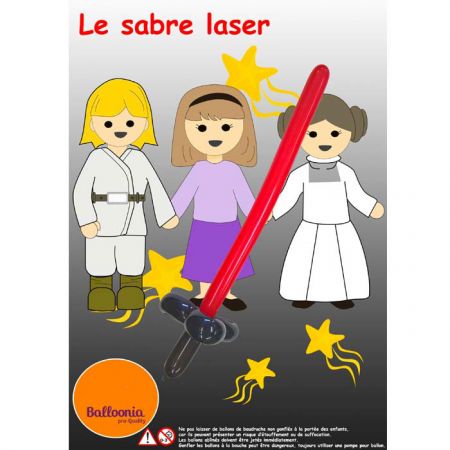 Ballons à modeler kit sabre laser
