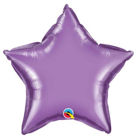 Ballon Mylar étoile Chrome Violet