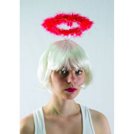 Serre tête avec halo d'ange rouge