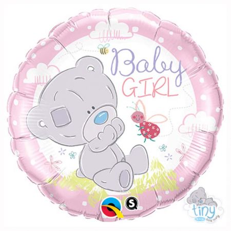 Ballon Rond Baby Teddy Rose