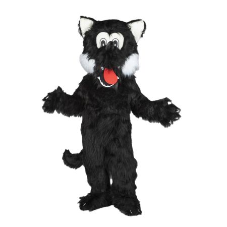 Déguisement mascotte loup noir