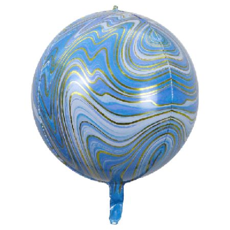 Ballon Orbz Agathe Bleu et or