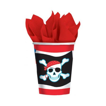 Gobelets en carton motif Pirate