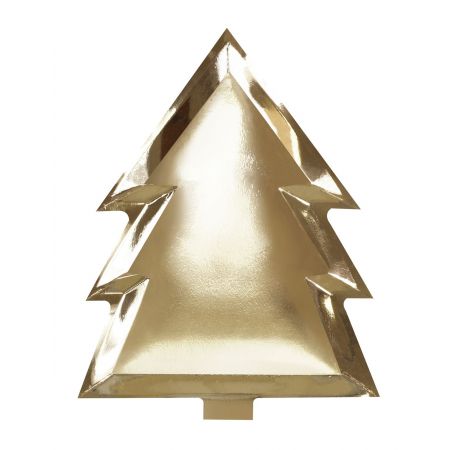 Assiette Sapin doré par 6