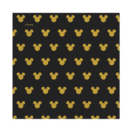 Serviette jetable Mickey noir et or