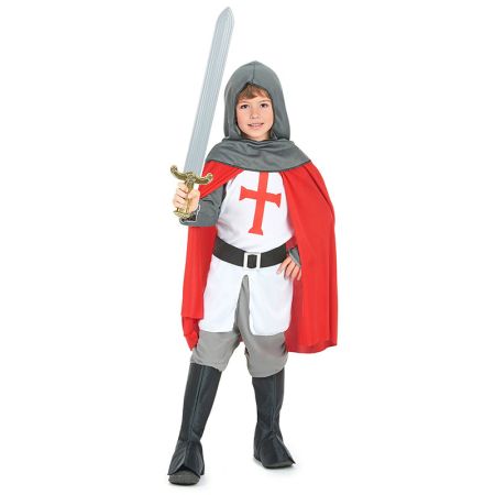 Déguisement enfant Chevalier Médiéval rouge et Blanc