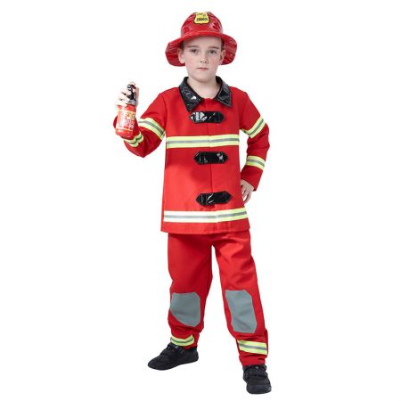 Déguisement Pompier luxe enfant rouge