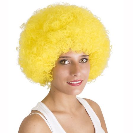 Perruque Afro Jaune