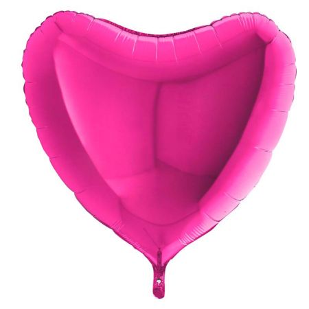 Ballon Alu Coeur Rose Magenta