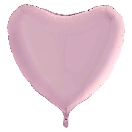 Ballon Alu Coeur Rose pastel