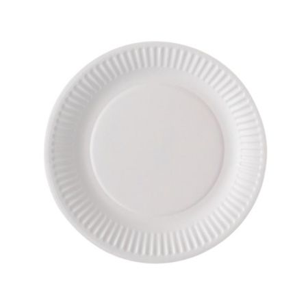 Assiette en Carton Ronde Blanche