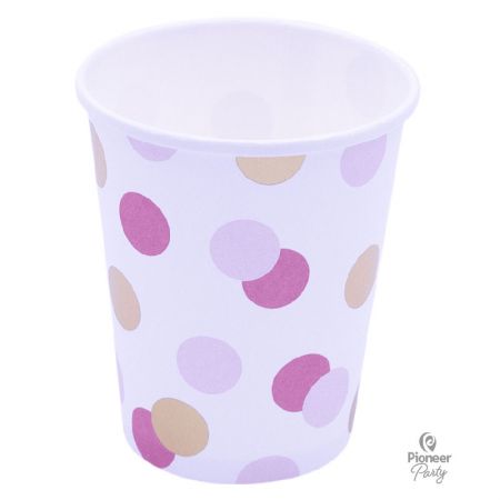 Verre Gold & Pink Dots par 8