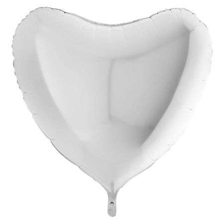 Ballon Alu Coeur Blanc