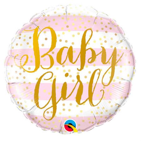 Ballon Baby Girl Rayures