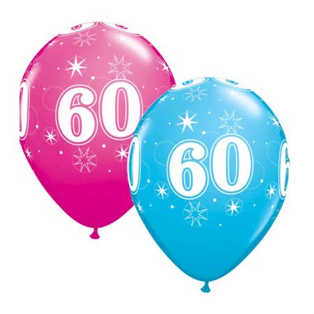 Ballon Qualatex 60 ans Eclats