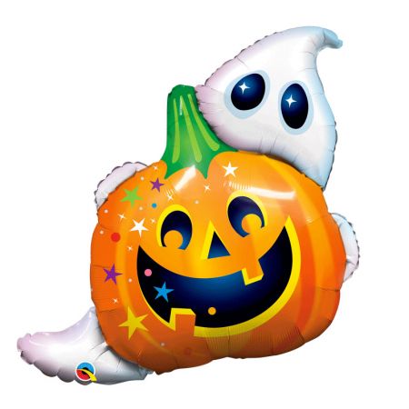 Ballon Halloween citrouille fantome