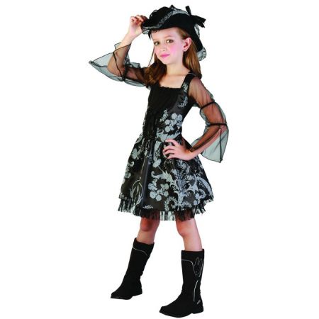 Déguisement pirate noire luxe Fille