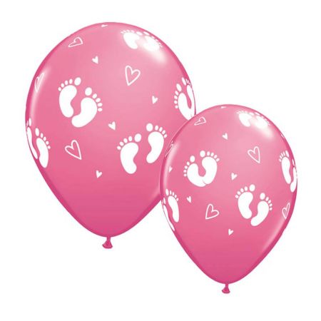 Ballon Baby Pieds Rose Latex