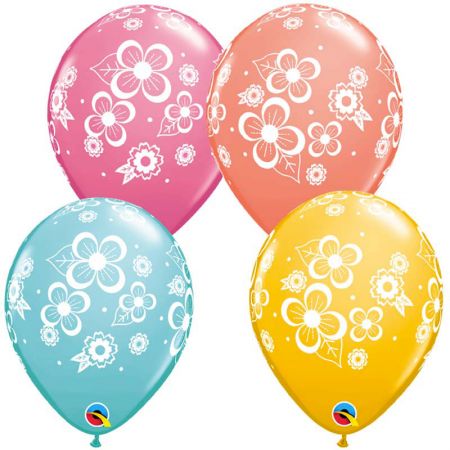 Ballon Latex fleurs florales