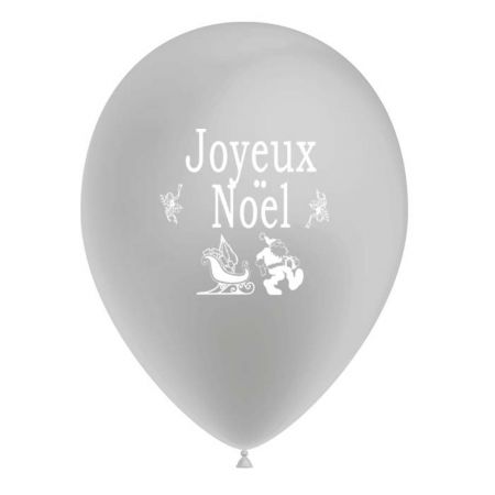 Ballon Joyeux Noël 1 face Coloris Argent