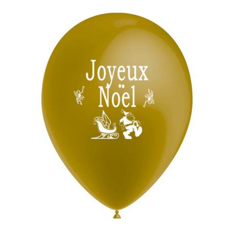 Ballon Joyeux Noël 1 face Coloris Or