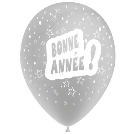 Ballon bonne année tout autour Coloris Argent