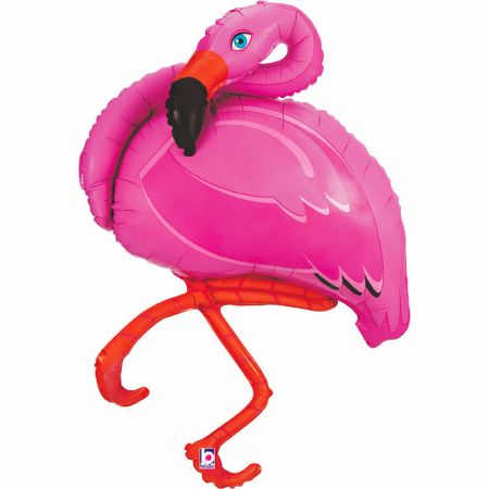 Ballon Mylar Flamant Rose Rouge