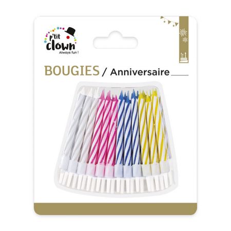 Bougie Anniversaire avec bobèche