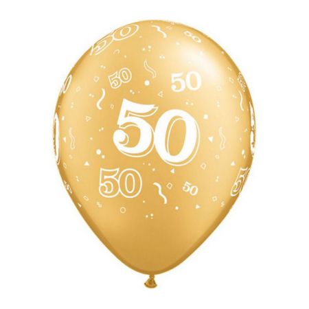 Ballon Qualatex 50 ans or (Gold)