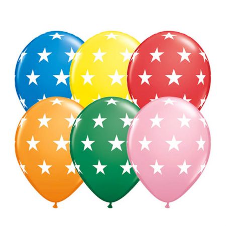 Ballon étoiles tout autour Assortis Standard (50 pcs)