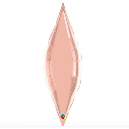 Ballon Mylar pointe rose or (taper)