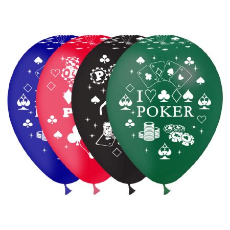 Ballon Latex Poker Assortis