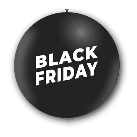 Ballon Black Friday Géant 4 faces