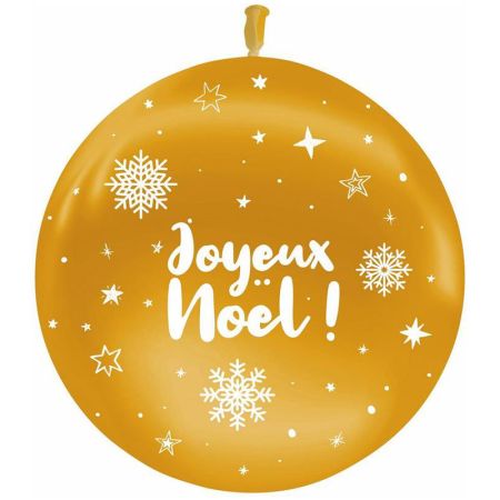 Ballon Géant Joyeux Noël Or (Air)