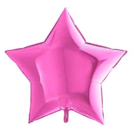 Ballon Mylar Etoile Fuchsia