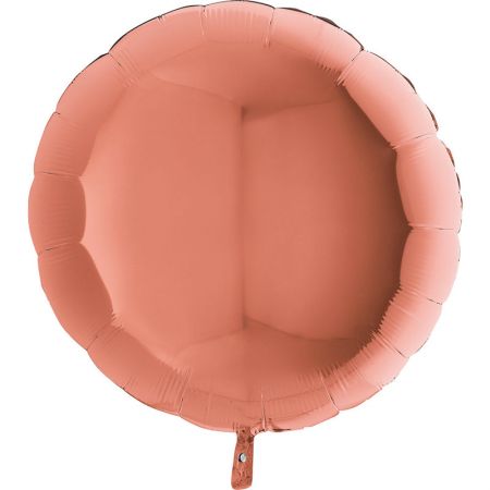 Ballon Mylar Rond Rose  Or