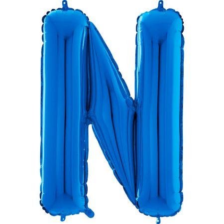 Ballon aluminium N Bleu