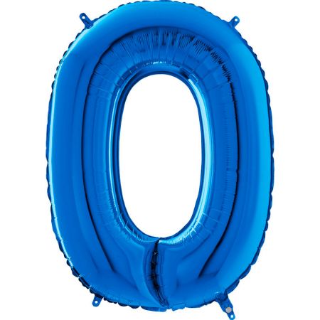 Ballon aluminium O Bleu