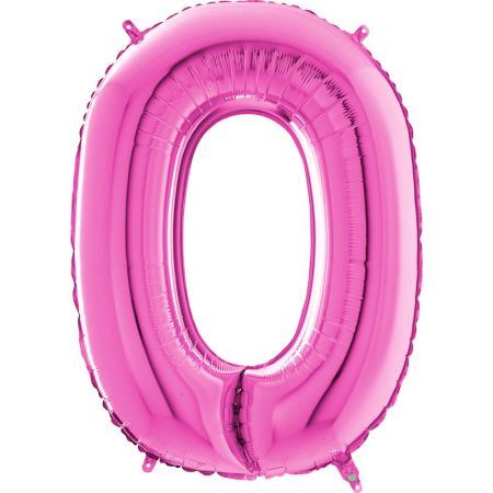 Ballon aluminium O Fushia