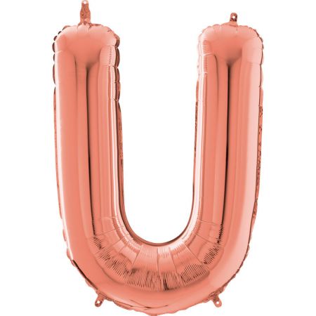 Ballon aluminium U Rose Or