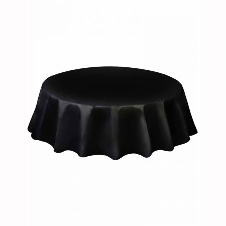 Nappe en plastique ronde noire